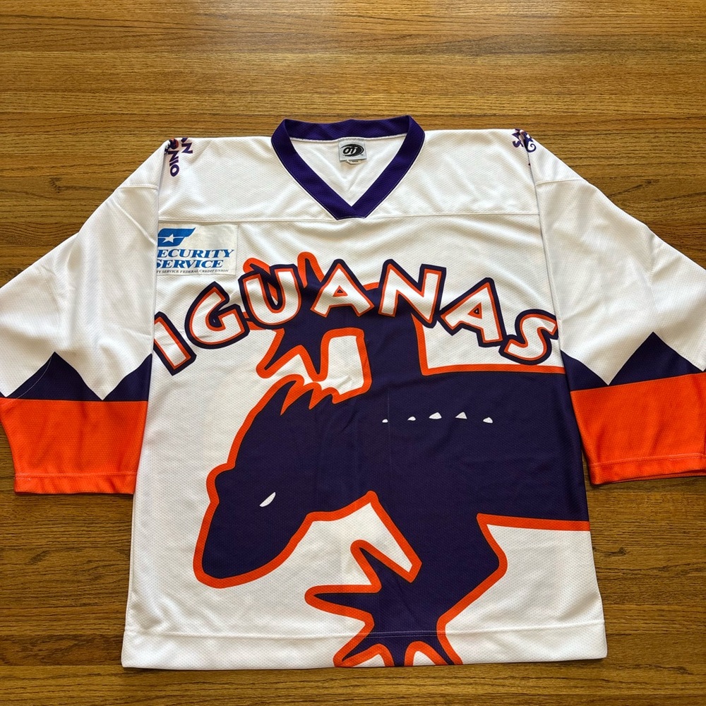 Vintage 90s San Antonio Iguanas OT Sport CHL Minor League Hockey Jersey XL